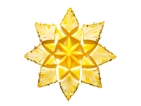 Glowing Golden Starburst Geometric Abstract Pattern Design