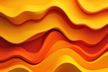 Abstract Orange and Yellow Wave Background