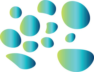 Turquoise Gradient Shapes in Abstract Design