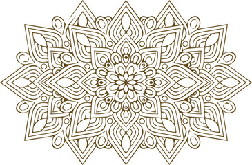 Beautiful flower art and mandala vector design
