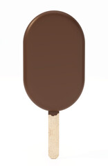 Stick ice cream isolated on white background. 3D illustration