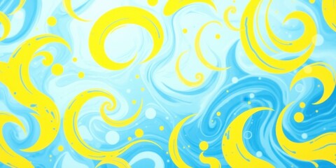 Abstract Swirls of Yellow and Blue A Vibrant and Energetic Background Design