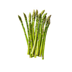 Freshly Harvested Asparagus Spears on White Plate for Healthy and Delicious Meals long title Freshly harvested asparagus spears arranged neatly on a