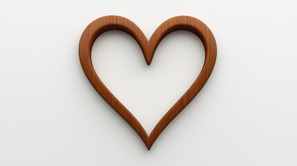 Obraz premium Artistic wooden heart shape minimalist decor home interior serene environment close-up view love concept