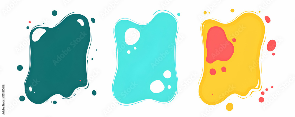 Poster abstract colorful splashes, design elements for vibrant projects, enhancing visual appeal significan