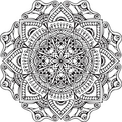 Beautiful flower art and mandala vector design