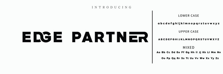 Creative font. Modern abstract digital tech font. Logo creative font, type, technology, movie, digital, music, movie. Fonts and illustration in vector format.