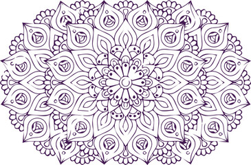 Beautiful flower art and mandala vector design
