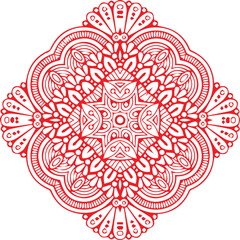 Beautiful flower art and mandala vector design
