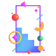 Retro Futuristic Staircase to the Moon 3D Render