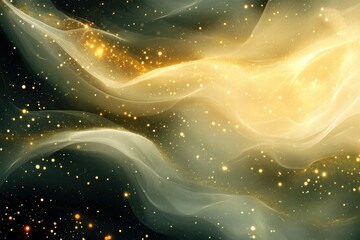 Golden Celestial Abstract Background