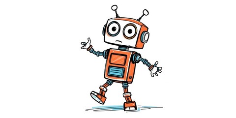 A cheerful robot dances joyfully, showcasing its quirky moves and energetic personality. The lively atmosphere is filled with excitement and anticipation from the audience