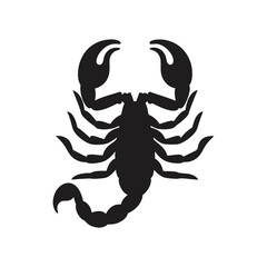 Striking Scorpion Silhouette Vector Illustration | Wildlife Design