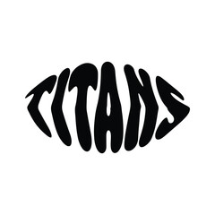 Titans Vector Design on White Background