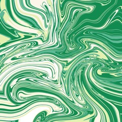 Natural green background, exploration of calming abstract marble patterns depicting dominant colors that give a fresh and natural impression