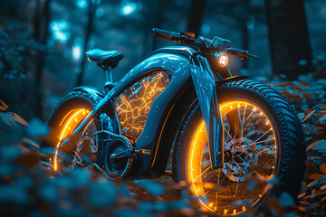 Electric E-Bikes, Bicycle Sleek Minimalist Design
