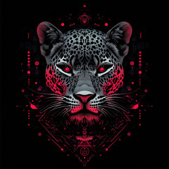 Geometric Leopard illustration