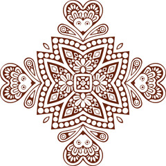 Beautiful flower art and mandala vector design