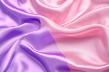 Obraz premium Draped pink and purple silk fabric texture background.