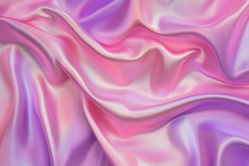 Obraz premium Pink and purple iridescent silk fabric with soft folds and waves.