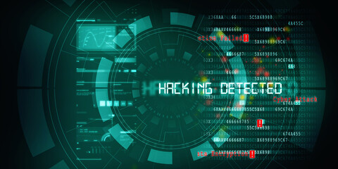 2D illustration Hacked data online code background
