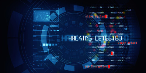 2D illustration Hacked data online code background
