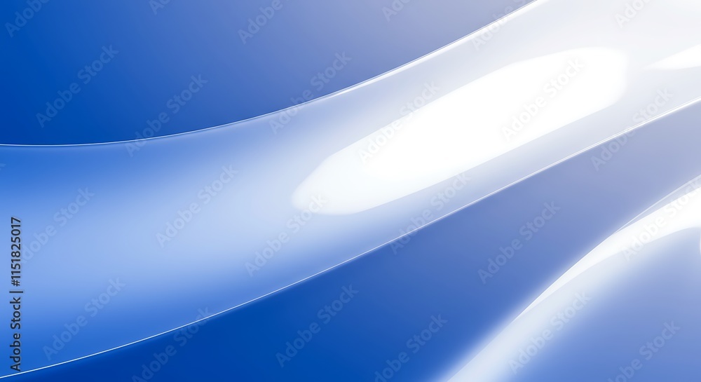 Poster abstract blue and white gradient design with smooth flowing curves. modern background.