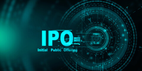 2d illustration initial public offering concept

