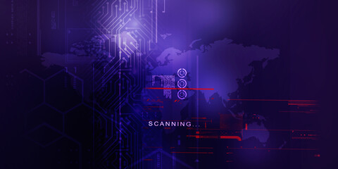 2d illustration world map abstract background