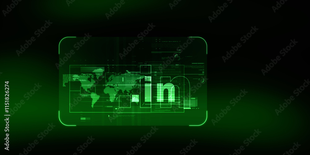 Poster 2d rendering globe with dot in