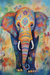 Obraz premium elephant pinting