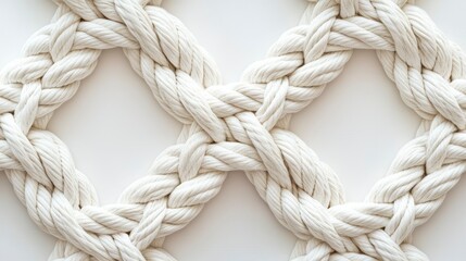 Minimalist Design Featuring Elegantly Arranged White Rope in a Clean and Contemporary Style for Modern Aesthetics