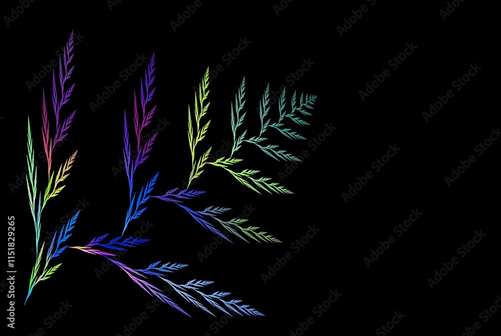 Poster computer generated fractal pattern and shape