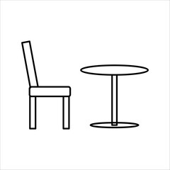 PrinOffice chair line icon, outline vector sign, linear style pictogram isolated on white. Symbol, logo illustration. Editable stroke. Pixel perfect.t