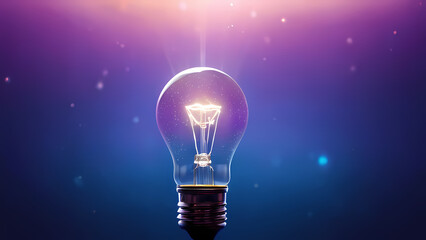 the glow of a photo bulb, featuring soft gradients of warm light transitioning into cool blues and purples, with scattered bokeh effects and subtle lens flare accents