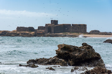 fortress on the port of the city of Essaouira in Morocco