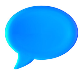 Blue speech bubble chat isolated, vector illustration icon
