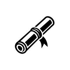  Graduation doodle illustration diploma certificate scroll icon .