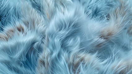 Fluffy blue fur texture, whimsical style, dreamy appearance, fantasy animal design