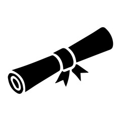  Graduation doodle illustration diploma certificate scroll icon .
