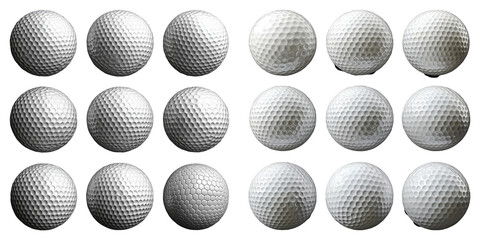 Golf balls display indoor studio photography sports environment high angle view texture study