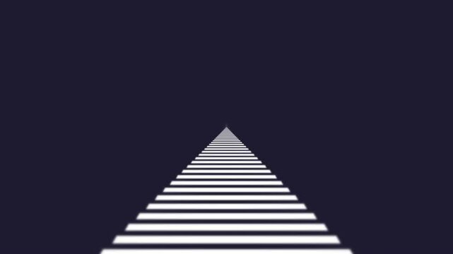 animated abstract background of the endless road illuminated by neon light lines isolated on a dark background, high video resolution