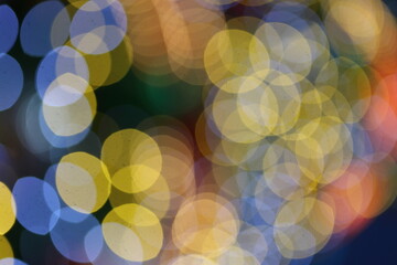 colorful defocused christmas light bokeh 