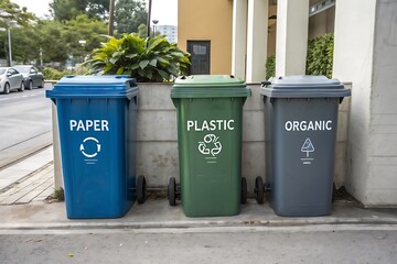 recycling bin in the park