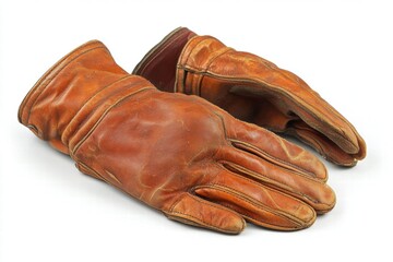 Vintage Brown Leather Gloves
