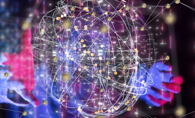 conference Digital Network and data concept 3d