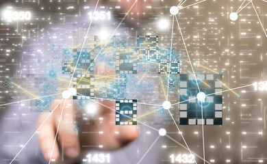 Business intelligence analyst dashboard on virtual