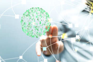 Cloud storage and Computing concept digital