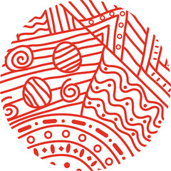 Abstract african motive patern in round shape