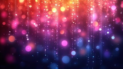 Abstract colorful bokeh background with glowing lights and sparkles. (3)